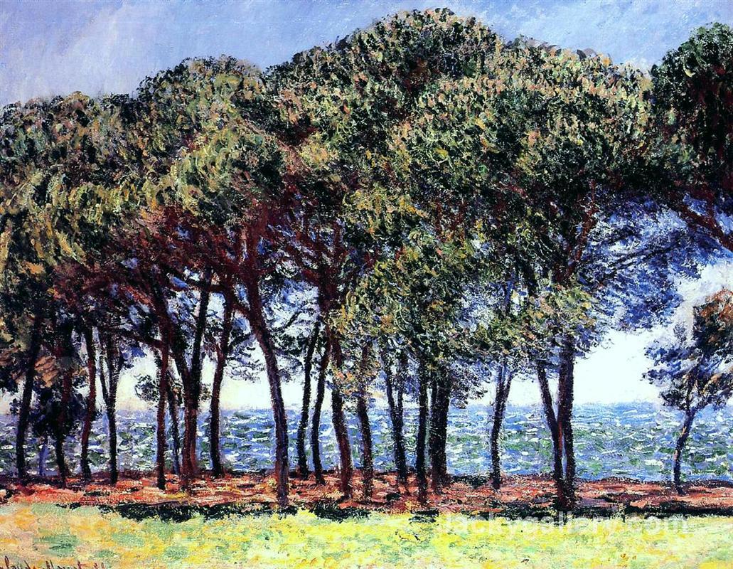 Pine Trees, Cap d Antibes by Claude Monet paintings reproduction - Click Image to Close